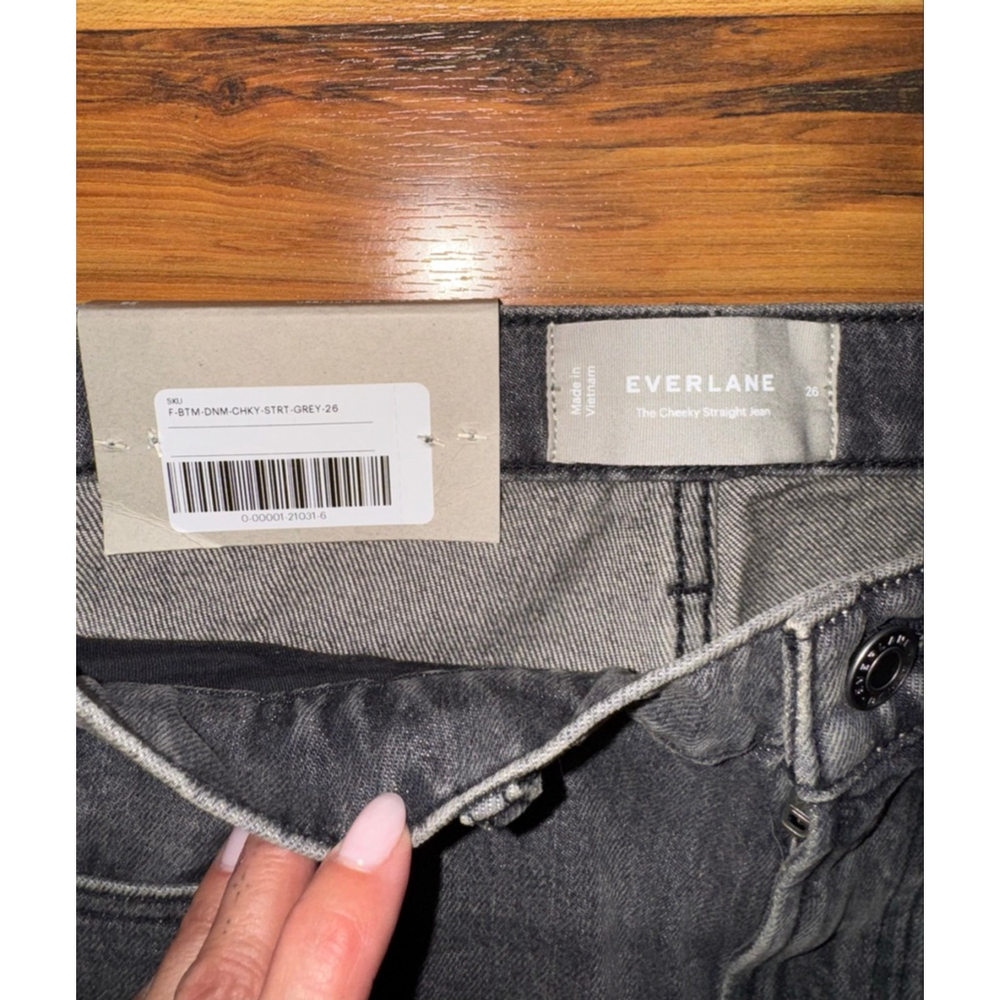Everlane Cheeky Straight Jeans – Washed Black – Size 26 (BNWT) - Picture 3 of 9